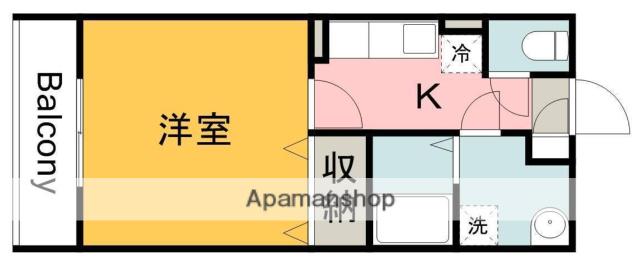 ヴィランス大塚Ⅰ(1K/3階)の間取り写真