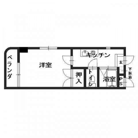 祇園尾前ビル(1K/2階)の間取り写真