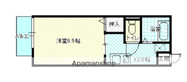 グリーンヒル(1K/1階)の間取り写真