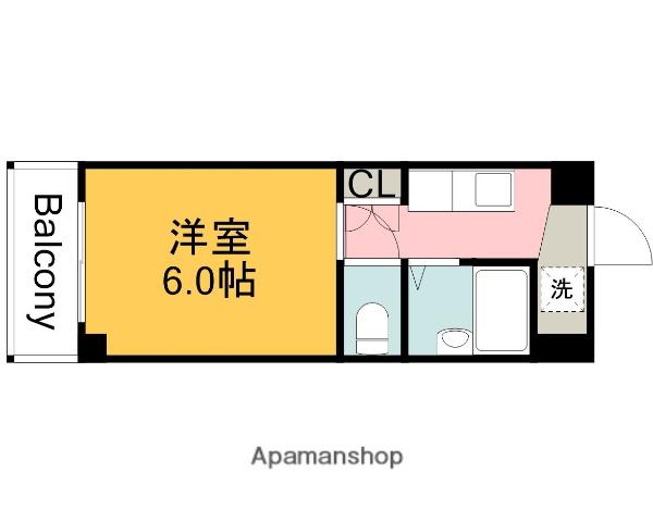 アヴニール古市橋(ワンルーム/3階)の間取り写真