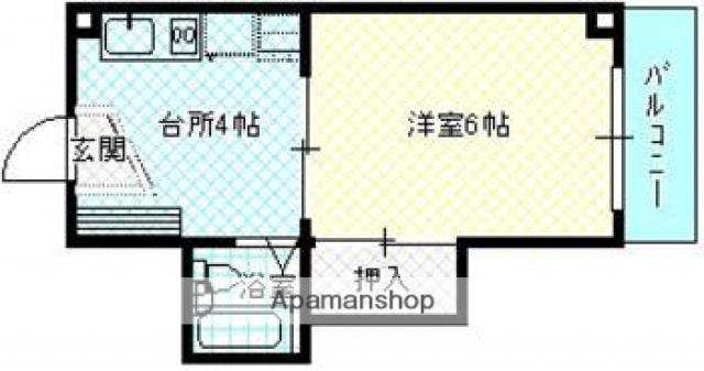 ミドリビル(1K/3階)の間取り写真