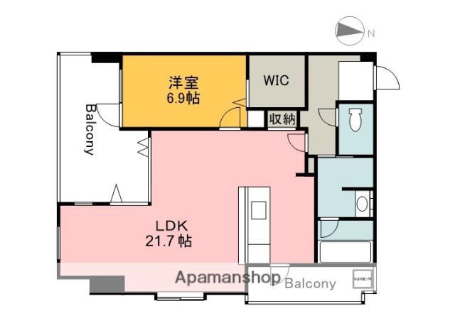 イルフィオーレ(1LDK/6階)の間取り写真