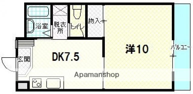 ラ・フィレンツェⅡ(1DK/3階)の間取り写真