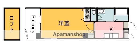 第13平勝ビル(1K/3階)の間取り写真