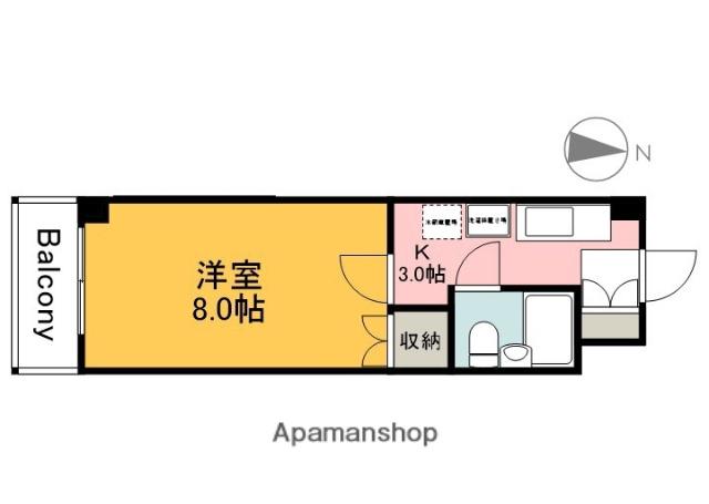 天神米田ビル(1K/4階)の間取り写真
