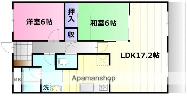 プロスペリティNAKAMURA(2LDK/6階)の間取り写真
