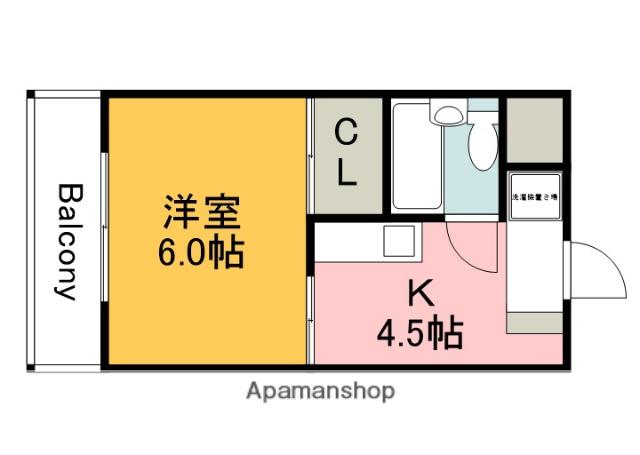 第2山中ビル(1K/3階)の間取り写真
