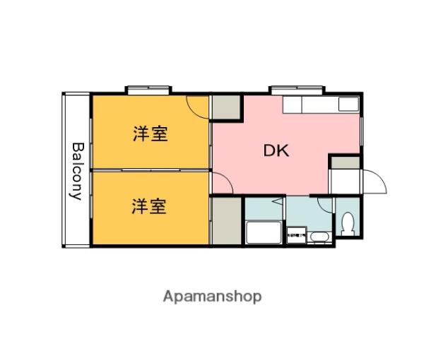 森田ビルNO1(2DK/2階)の間取り写真