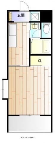 グランヴェルジェ中須Ⅱ(1K/3階)の間取り写真