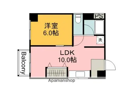 タケチヨビル(1LDK/3階)の間取り写真