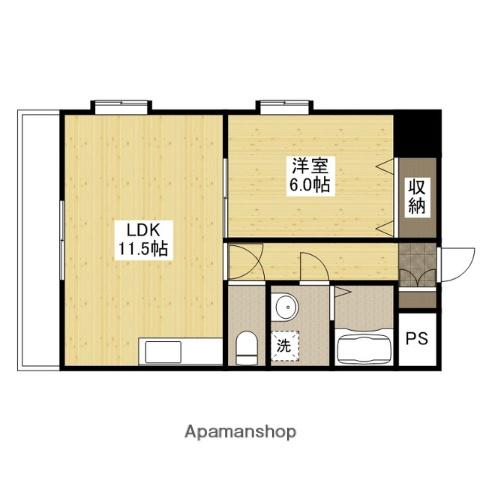 プーテゥジュール2番街(1LDK/1階)の間取り写真