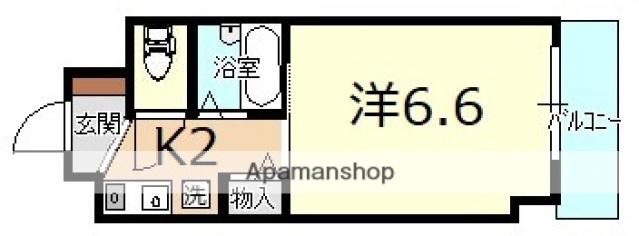 スカイハイツ中央(1K/3階)の間取り写真