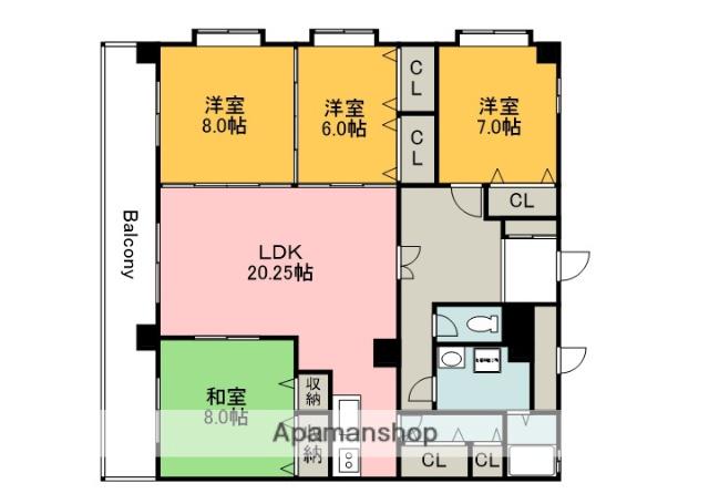 キャッスル西村(4LDK/4階)の間取り写真