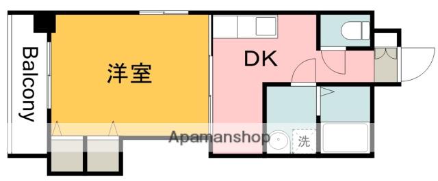 クレセールフルタ(1DK/3階)の間取り写真