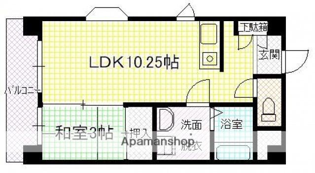 ラフィネDAN(1LDK/5階)の間取り写真