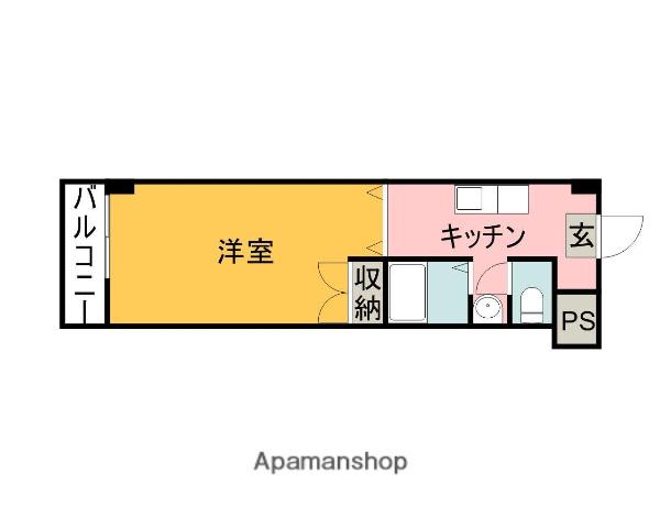 サンシャイン(1K/1階)の間取り写真