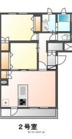 パラティ川内・N(2LDK/1階)の間取り写真