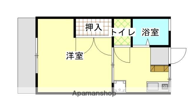 TOMOハイムA棟(1K/1階)の間取り写真