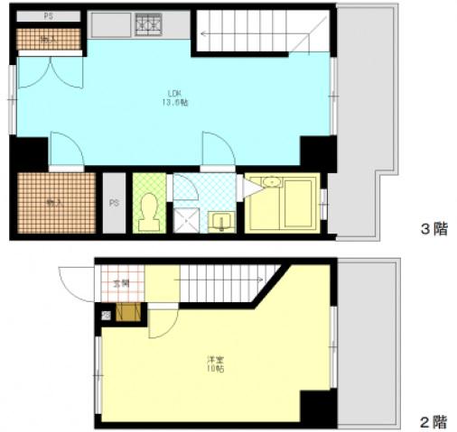 サンシャイン猫田(1LDK/2階)の間取り写真