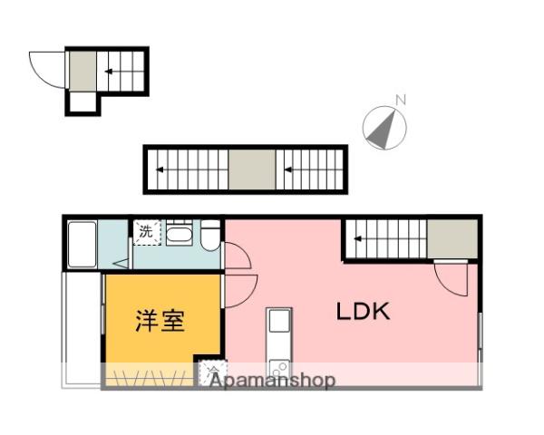 PABLO戸坂 A棟(1LDK/3階)の間取り写真