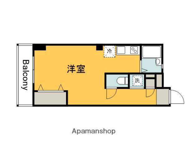 外田ビル(ワンルーム/2階)の間取り写真