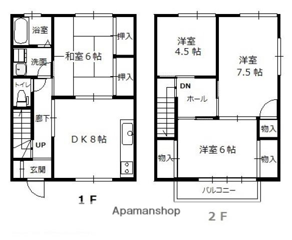 コーポ石田(4DK)の間取り写真