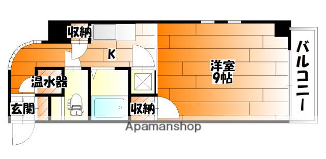 アイビースクエア横川(1DK/3階)の間取り写真