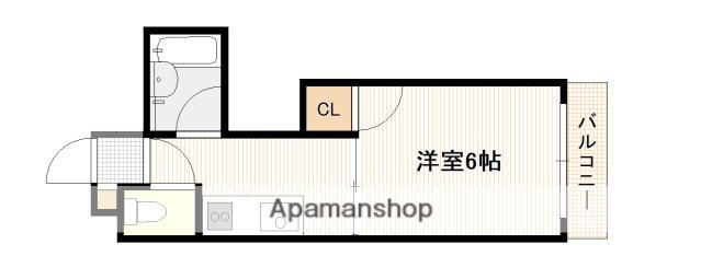 STビルNO.13(1K/2階)の間取り写真
