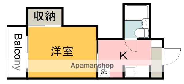 MSビル(1K/2階)の間取り写真