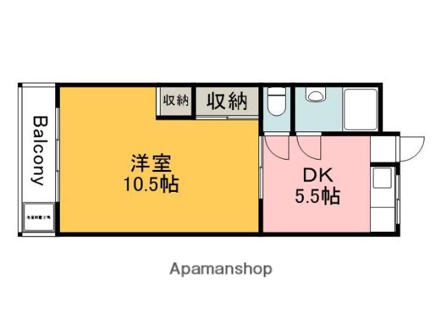 第1住田ビル(1DK/3階)の間取り写真
