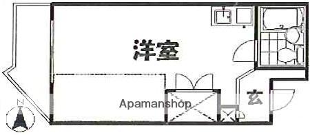 ジャルダン12(ワンルーム/2階)の間取り写真