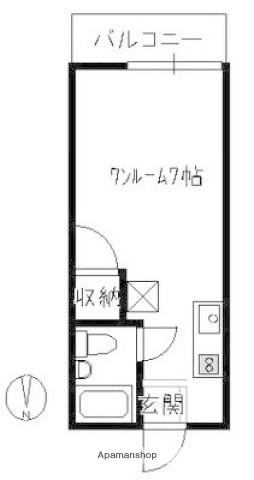 コーポKAKU(ワンルーム/2階)の間取り写真