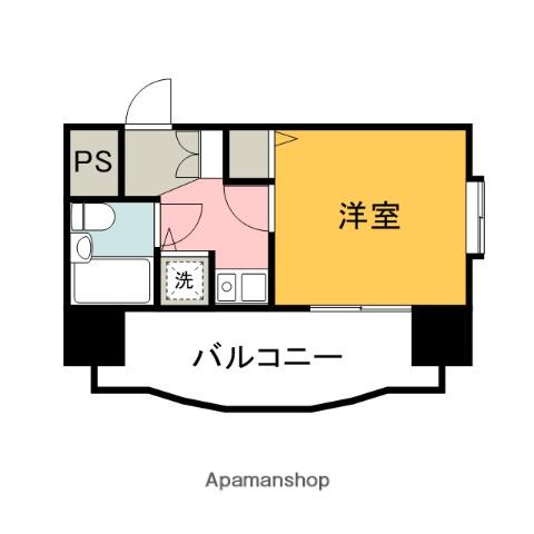 トーカンキャステール己斐本町(1K/3階)の間取り写真