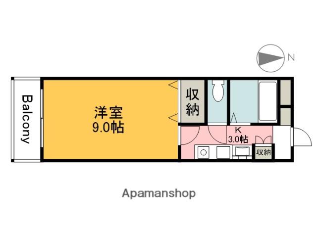 ウィンディア宮内(1K/5階)の間取り写真