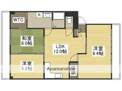 クロスデータビルNO.14(3LDK/3階)の間取り写真