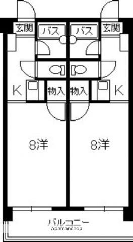 リマーカーブル己斐(1K/3階)の間取り写真