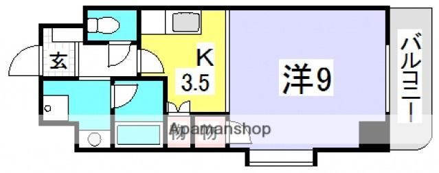 クロスデータビル73(1K/8階)の間取り写真