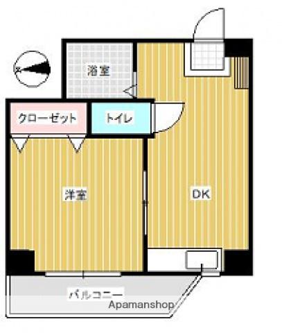 コーポ国泰寺(1DK/7階)の間取り写真