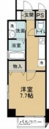 PALAZZO HASHIMOTO 3RD(1K/2階)の間取り写真