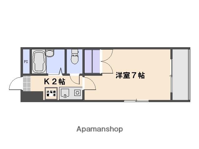 サンライズ三宅Ⅲ(1K/3階)の間取り写真