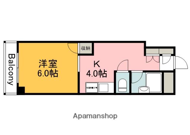 ローベンハイム永井(1K/5階)の間取り写真