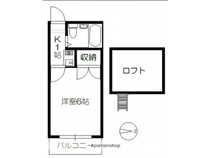 MIYATO(1K/1階)の間取り写真
