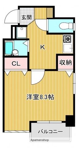 リョーコーテックビル(1K/4階)の間取り写真