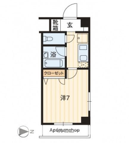 シャルマン三篠(1K/4階)の間取り写真
