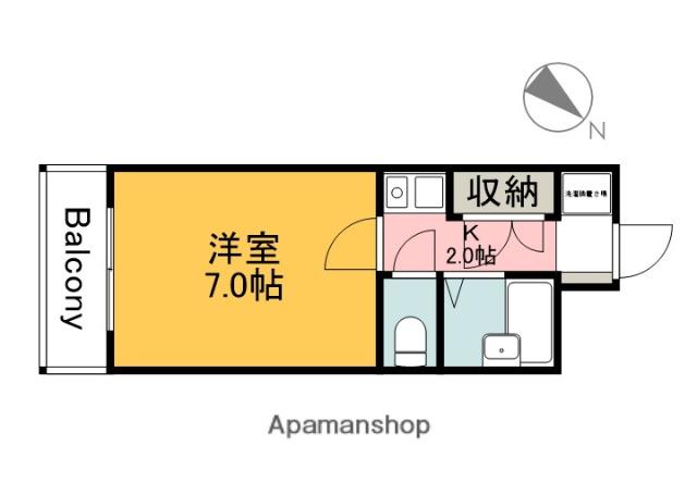 MS LEA KOUGOMINAMI(1K/2階)の間取り写真