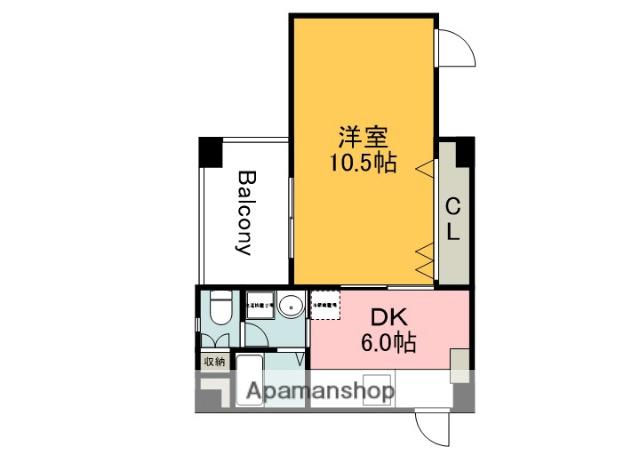 松村ビル(1DK/1階)の間取り写真