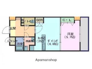 サンフォレスタ七尾(1LDK/8階)の間取り写真