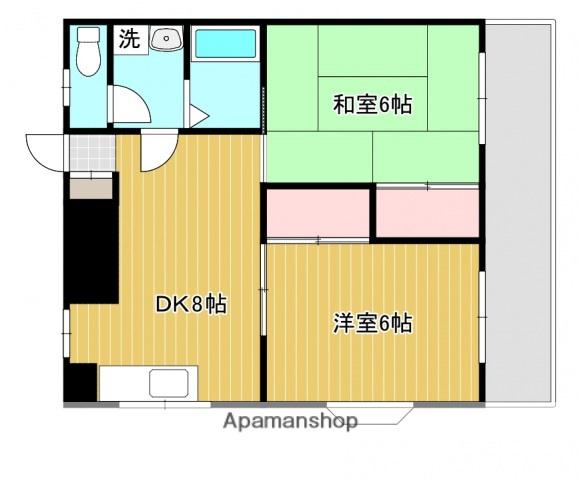 ロイヤル上祇園(2DK/3階)の間取り写真