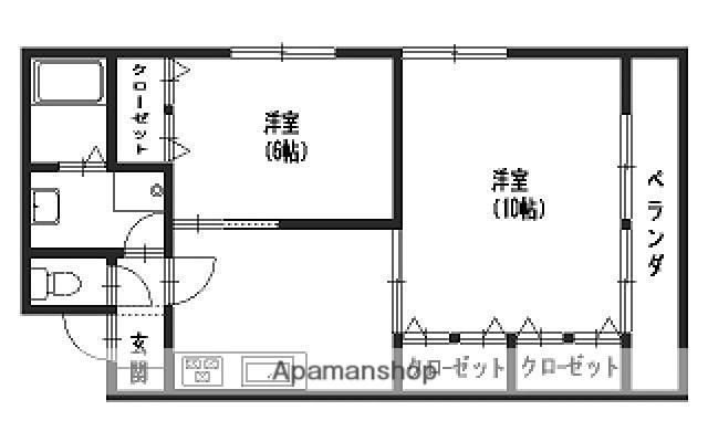 グリーンヴィラ大宮(2DK/2階)の間取り写真
