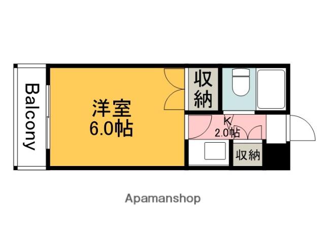 CALM西川口町(1K/3階)の間取り写真